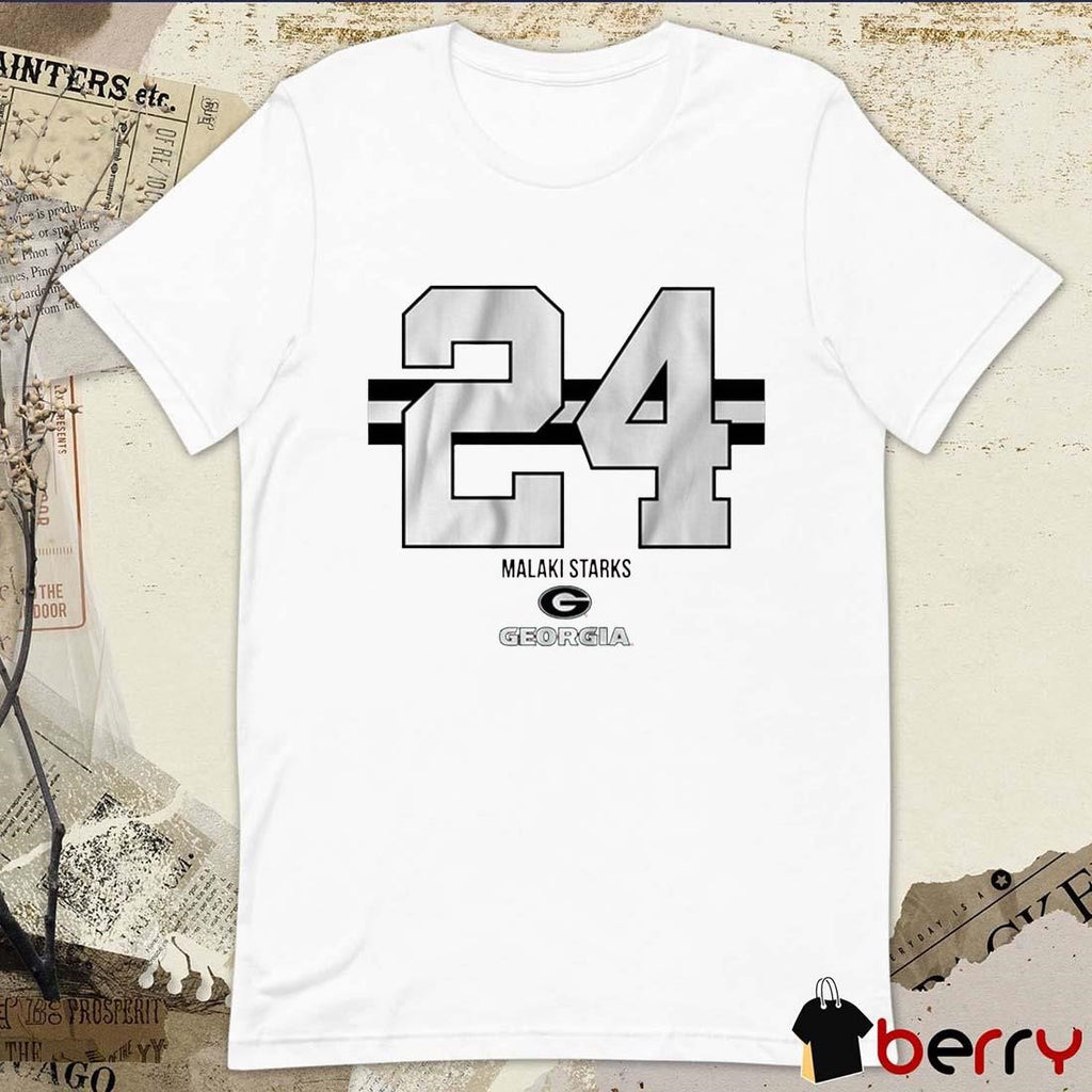 Georgia Football Malaki Starks 24 Stripe t-shirt