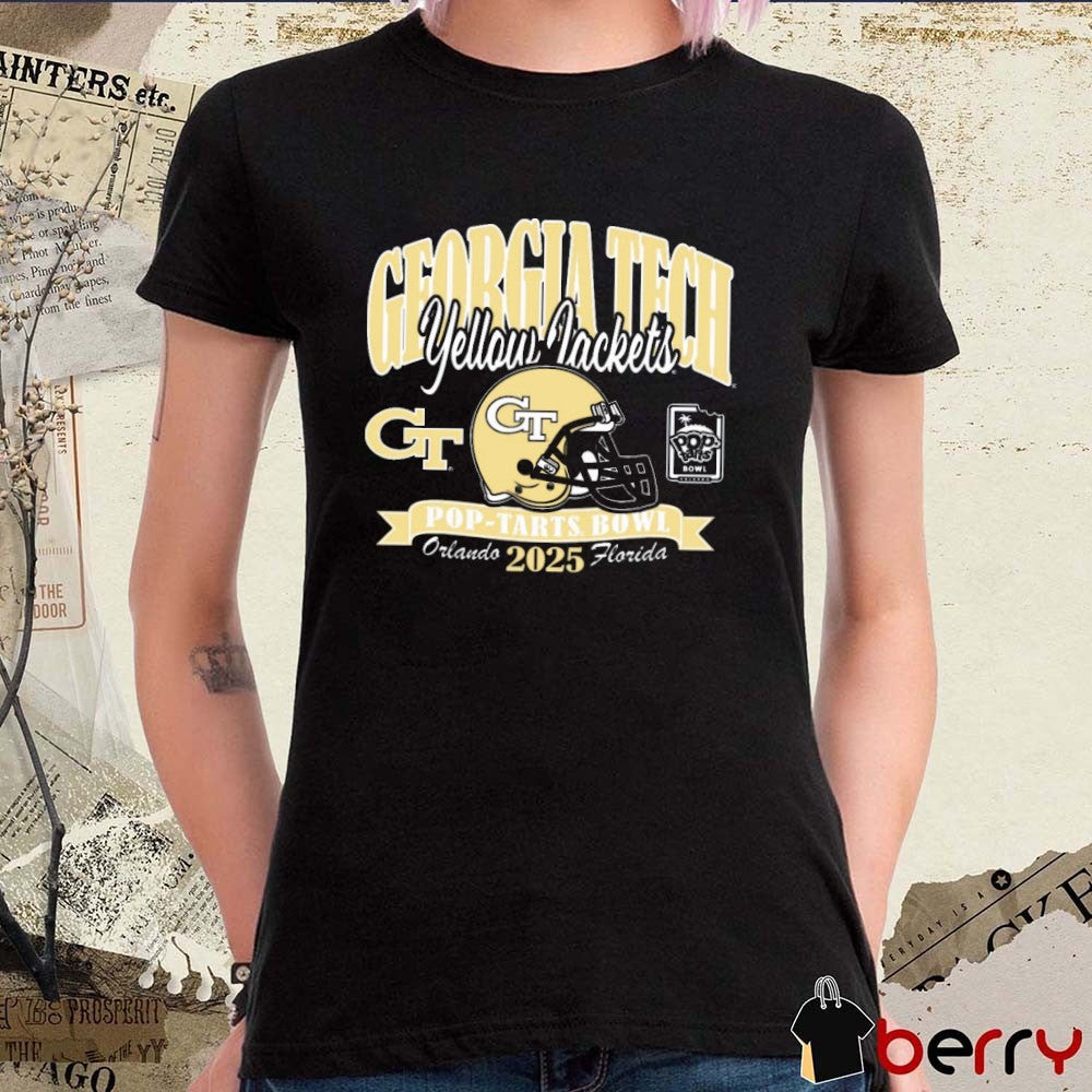 Georgia Tech Yellow Jackets Football 2025 Pop-Tarts Bowl Orlando FL Helmet t-shirt