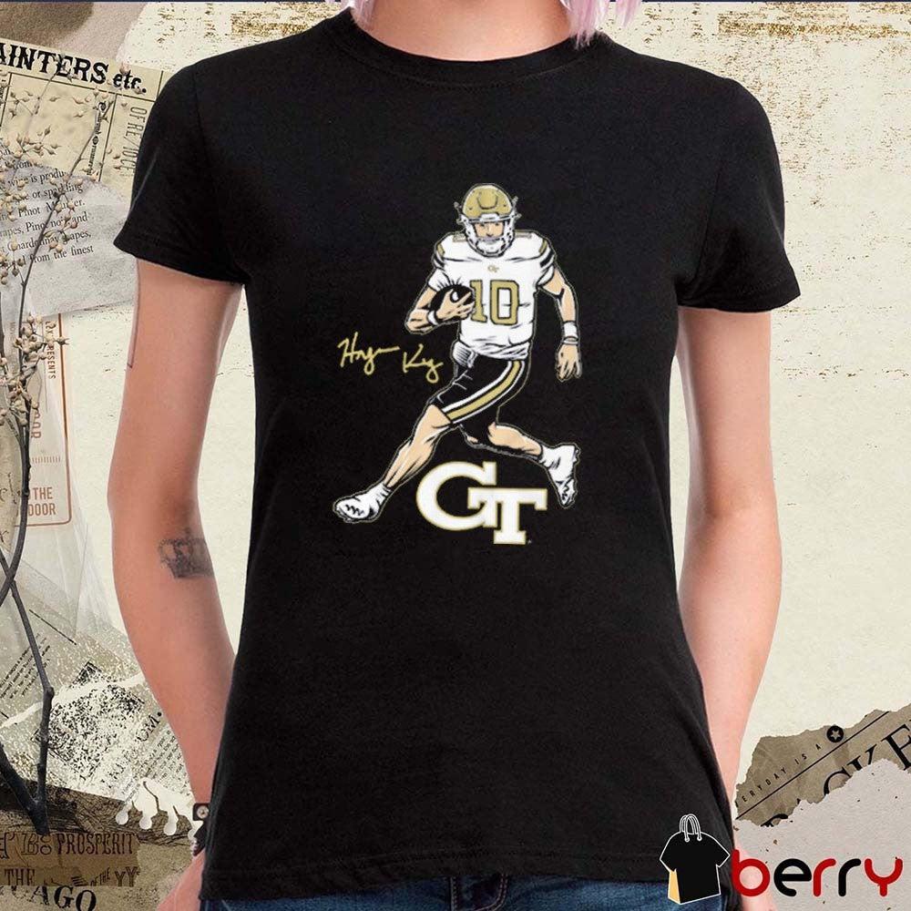 Georgia Tech Yellow Jackets Football Haynes King Superstar Pose Signature t-shirt