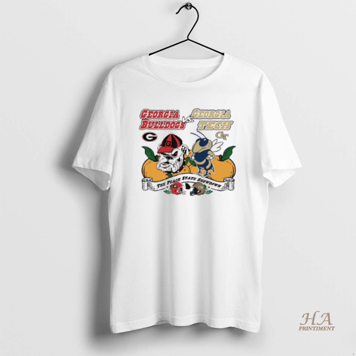 Official Georgia Tech Yellow Jackets Vs Georgia Bulldogs The Peach State Showdown T-Shirts, Hoodie, Sweatshirt