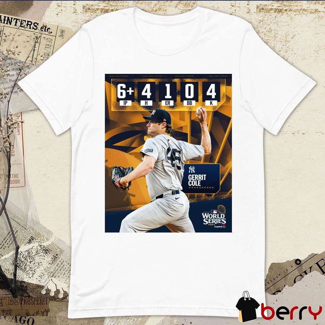 Gerrit Cole New York Yankees MLB Delivered A Quality Start In His First World Series 2024 Poster t-shirt
