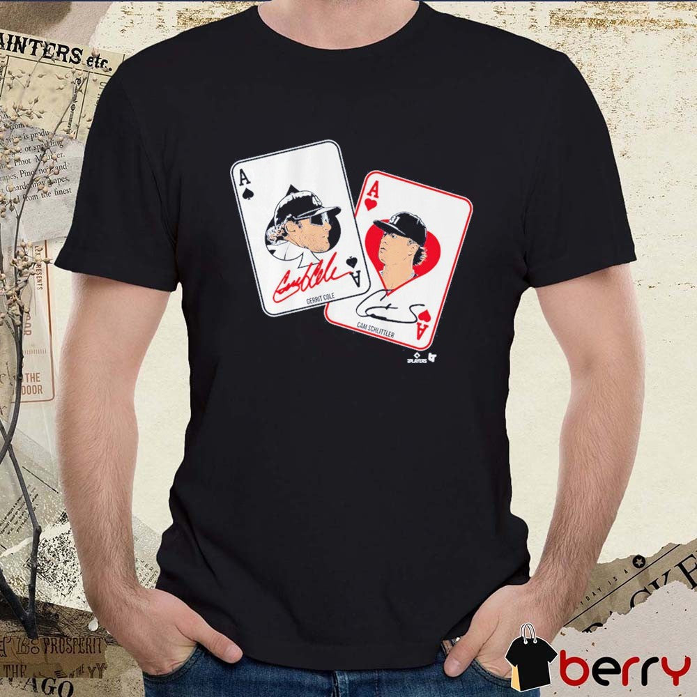 Gerrit Cole and Cam Schlittler Pocket Aces New York Yankees MLB Signatures t-shirt