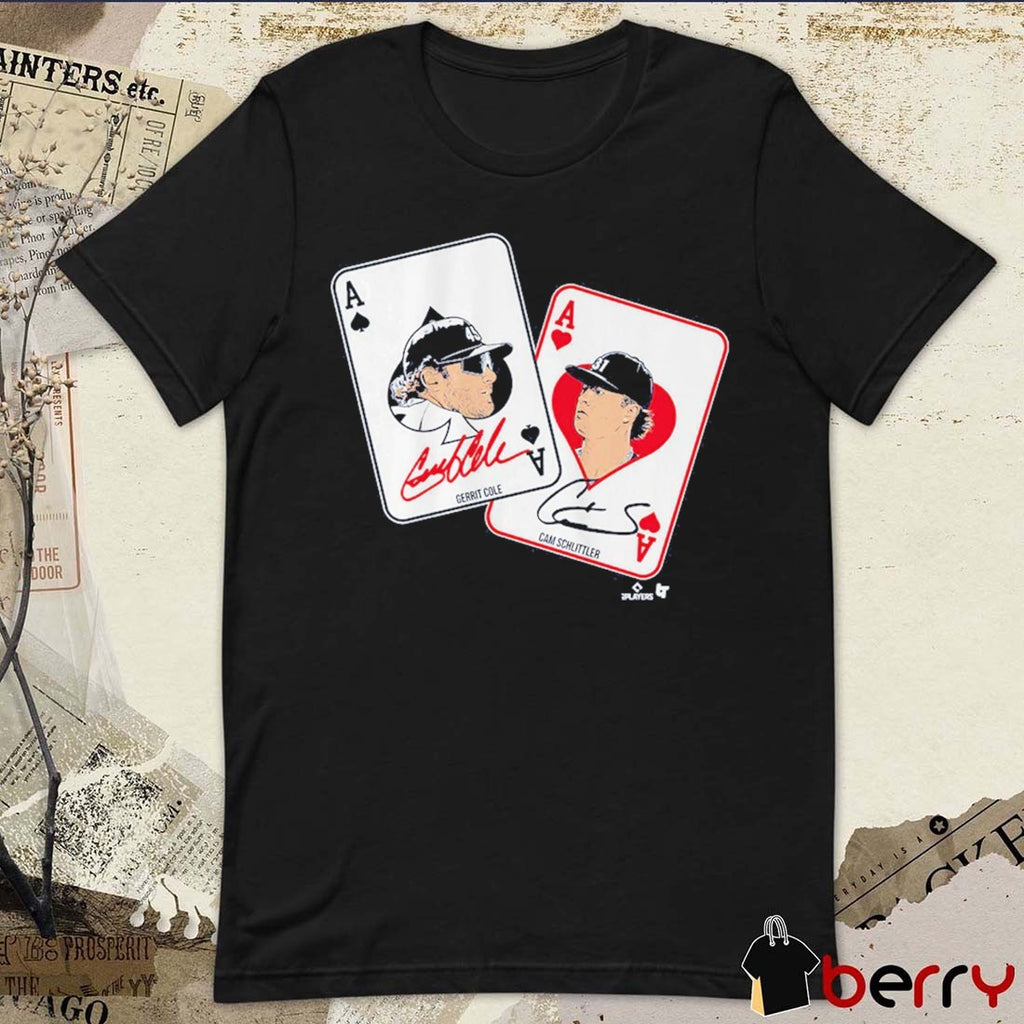 Gerrit Cole and Cam Schlittler Pocket Aces New York Yankees MLB Signatures t-shirt