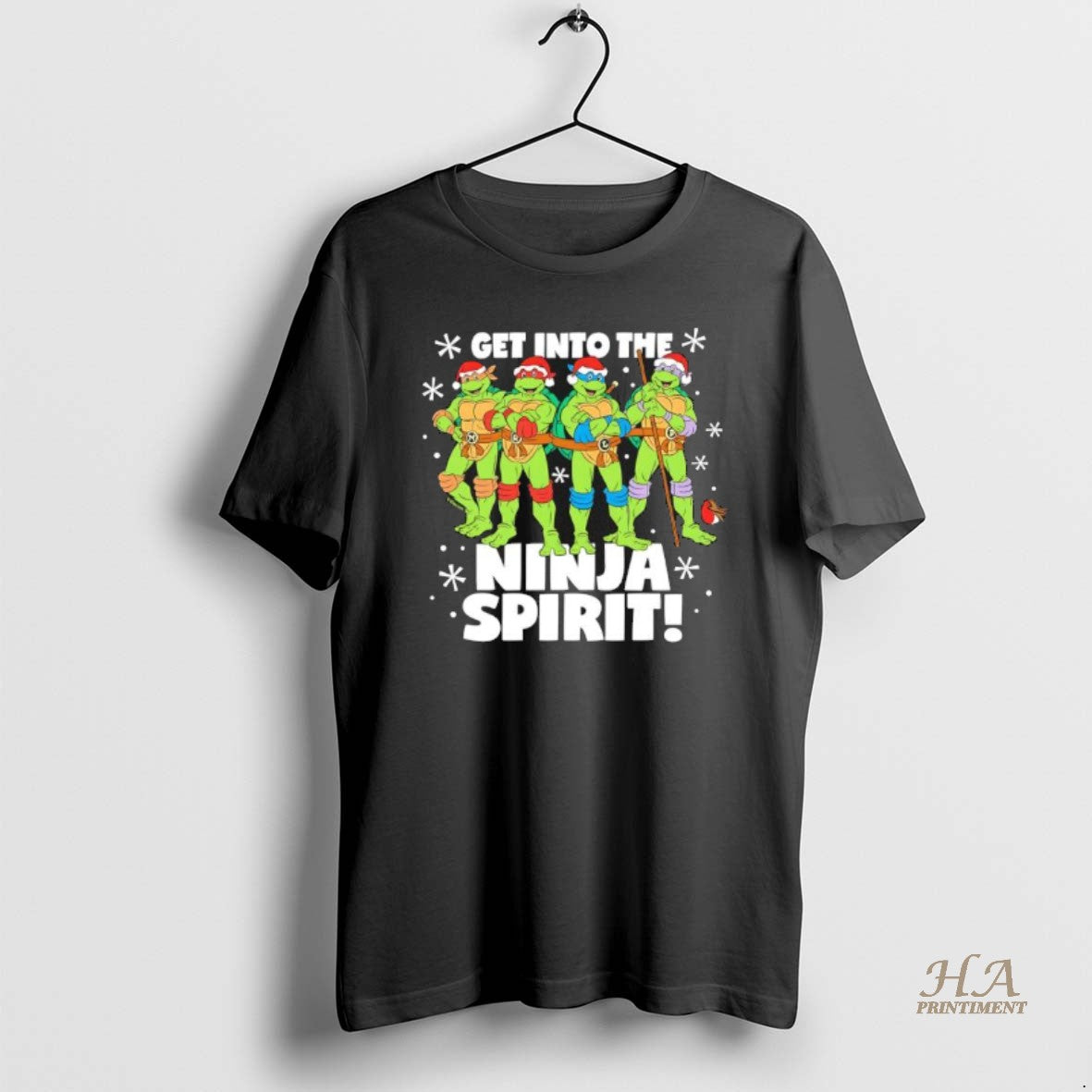 Official Get Into The Ninja Spirit Mutant Ninja Turtles The Grinch Black T-Shirts, Hoodie, Sweatshirt | InkNestWear.com