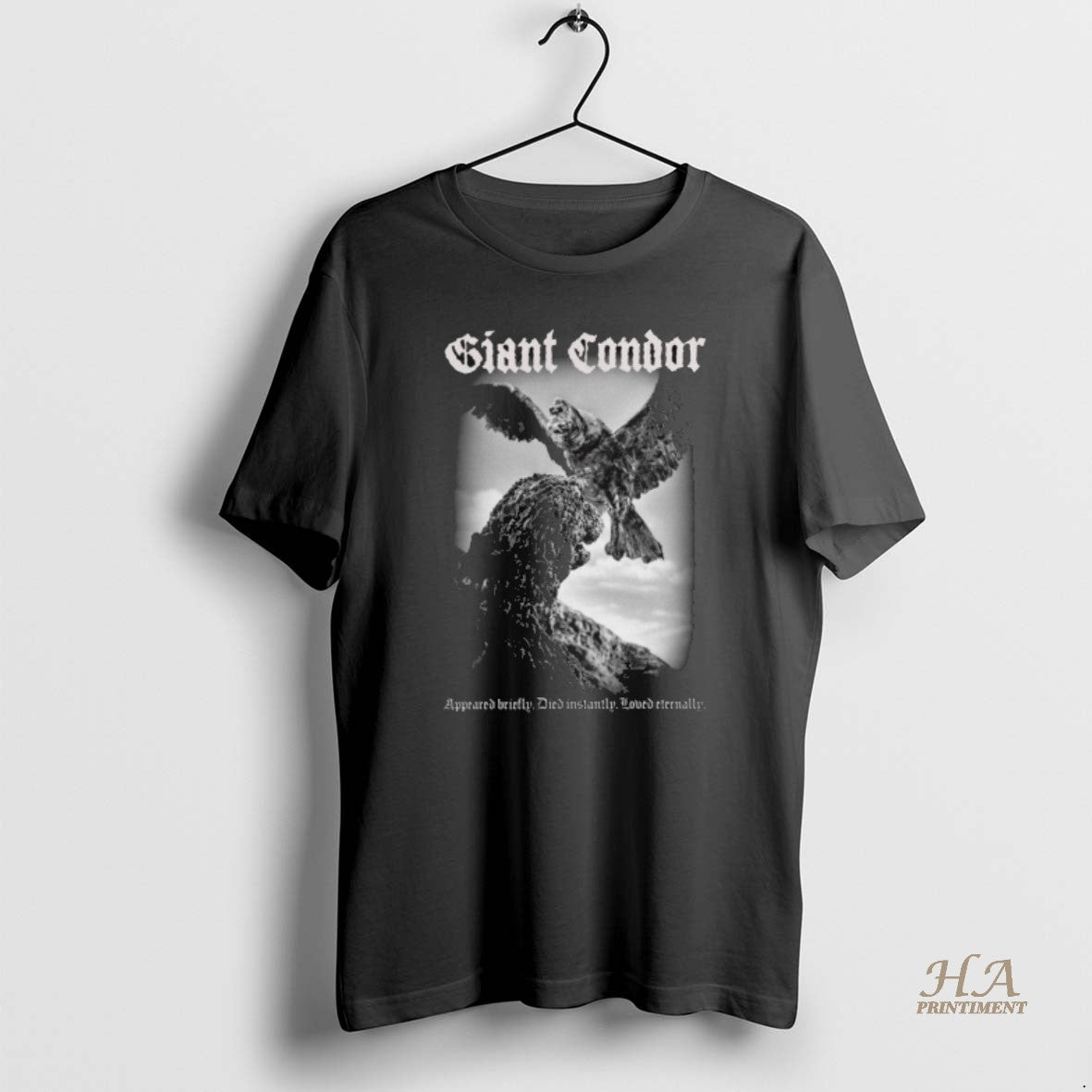 Official Giant Condor Appeared Briefly Died Instantly Loved Eternally Vintage T-Shirts, Hoodie, Sweatshirt | InkNestWear.com