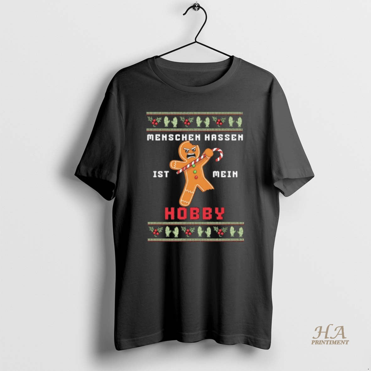 Official Gingerbread Monster Menschen Hassen Ist Mein Hobby Christmas Ugly Sweat T-Shirts, Hoodie, Sweatshirt