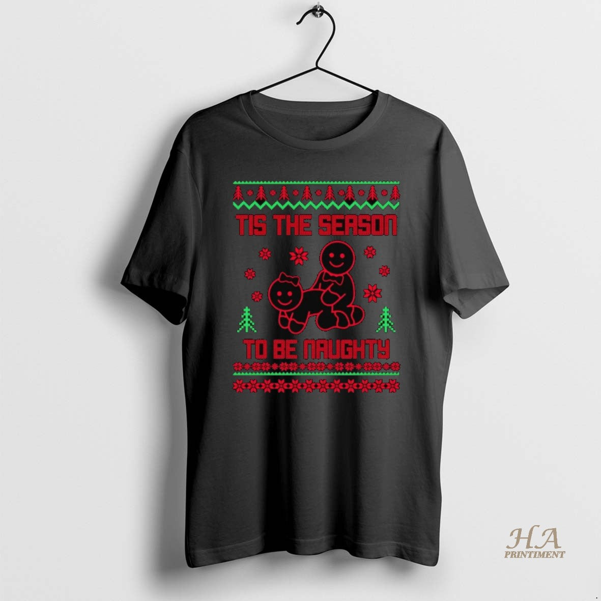 Official Gingerbread Tis The Season To Be Naughty Ugly Christmas T-Shirts, Hoodie, Sweatshirt | InkNestWear.com