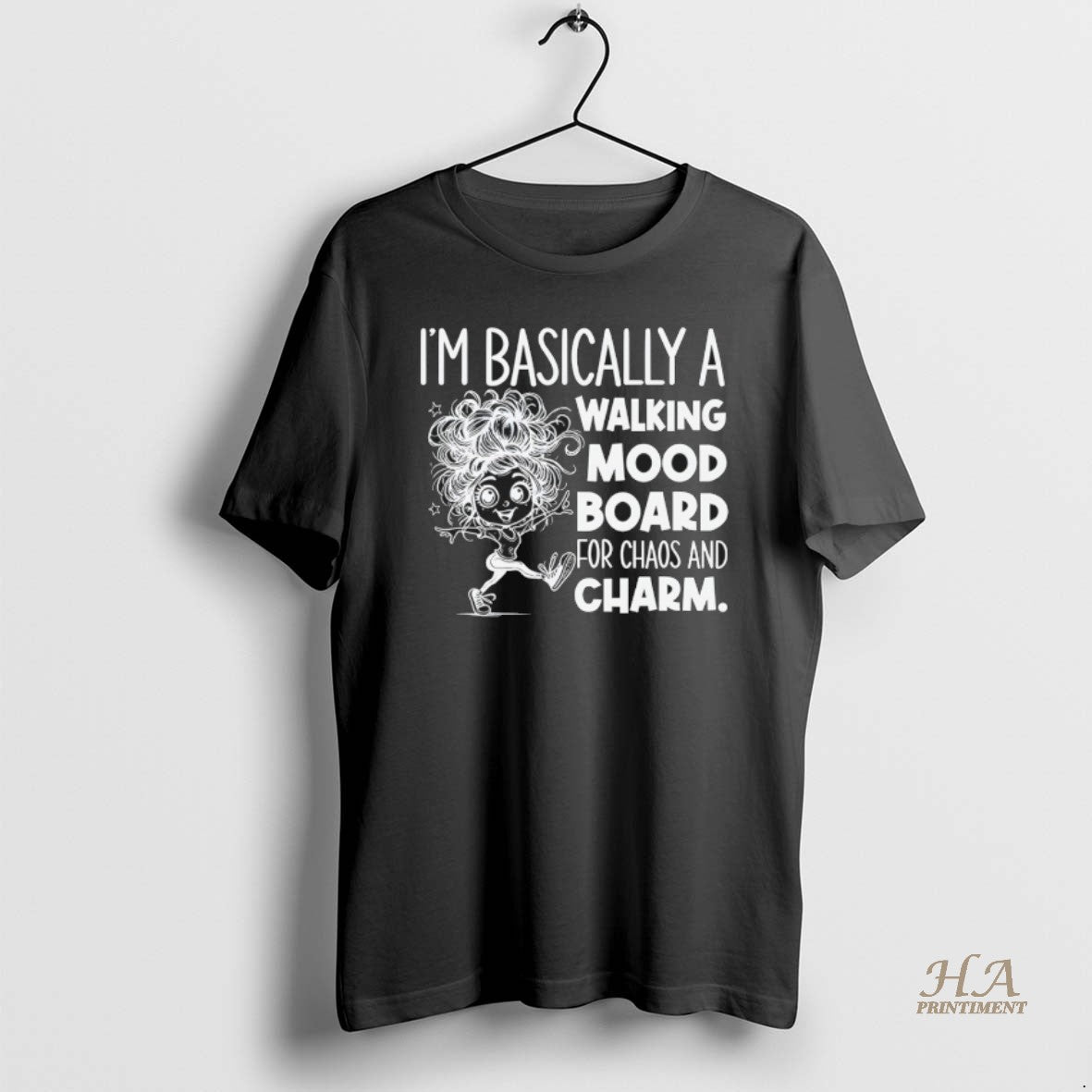 Official Girl Im Basically A Walking Mood Board For Chaos And Charm T-Shirts, Hoodie, Sweatshirt | InkNestWear.com