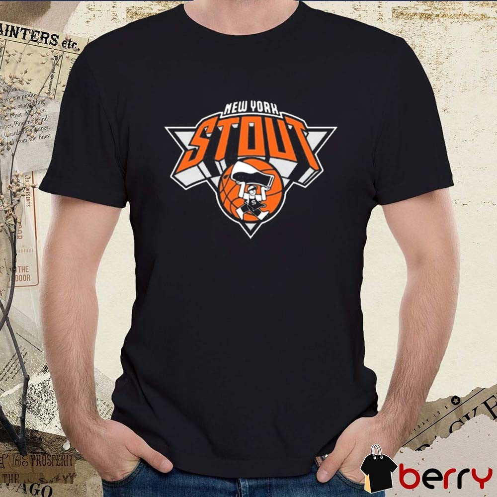 Glenn Howerton Wearing Blue And Orange Basketball New York Stout t-shirt