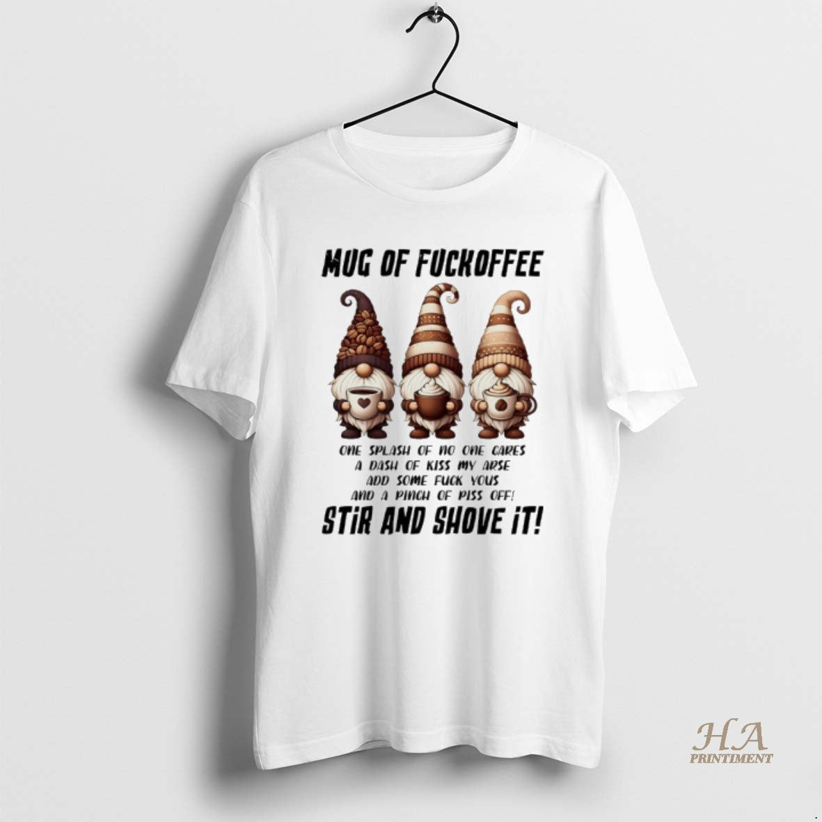 Official Gnome Christmas Of Fuckoffee Stir And Shove It T-Shirts, Hoodie, Sweatshirt | InkNestWear.com