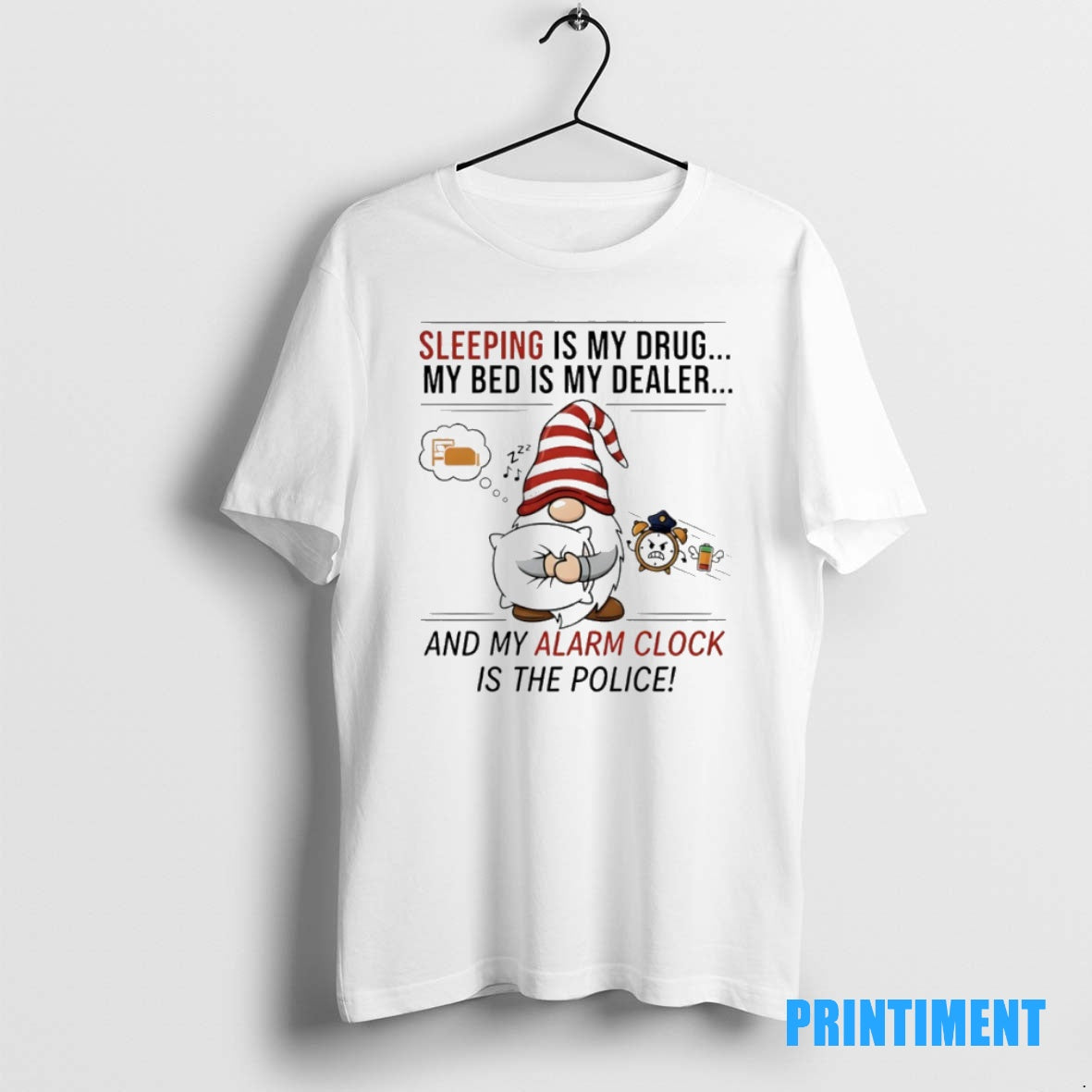 Official Gnome Christmas Sleeping Is My Drug My Bed Is My Dealer And My Alarm T-Shirts, Hoodie, Sweatshirt | InkNestWear.com