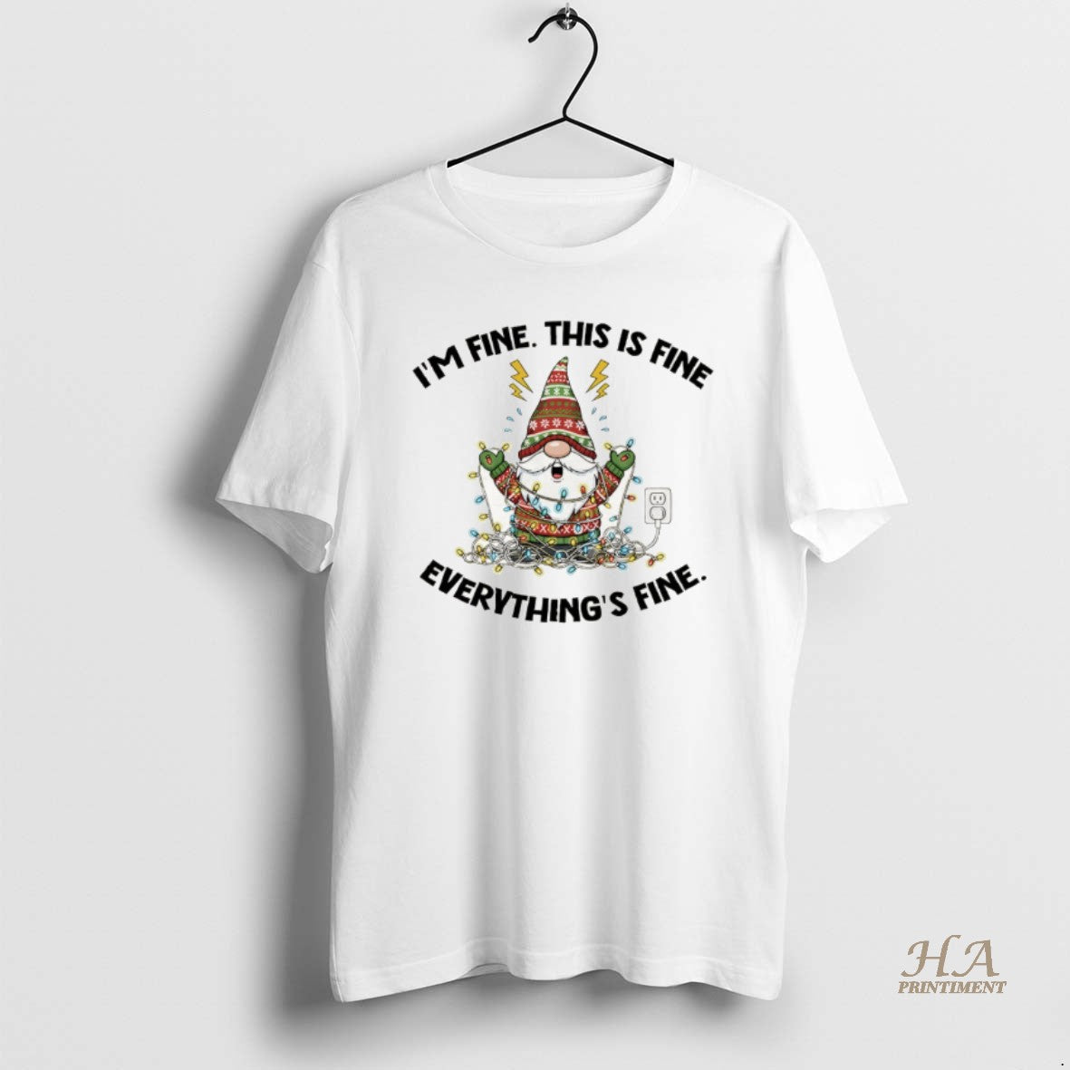 Official Gnome Christmas Tree Im Fine This Is Fine Everythings Fine Merry Christmas T-Shirts, Hoodie, Sweatshirt