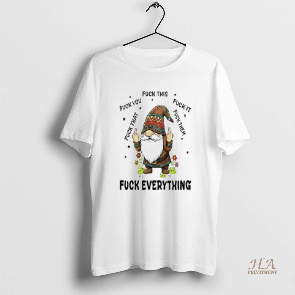 Official Gnome Middle Finger Fuck You Fuck This Fuck It Fuck That Fuck Them T-Shirts, Hoodie, Sweatshirt | InkNestWear.com