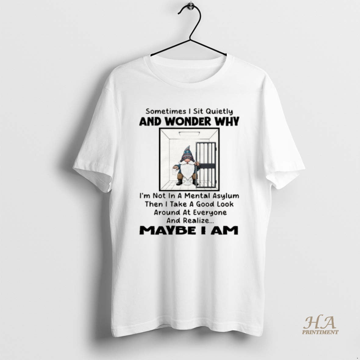 Official Gnome Sometimes I Sit Quietly And Wonder Why Im Not In A Mental Asylum T-Shirts, Hoodie, Sweatshirt