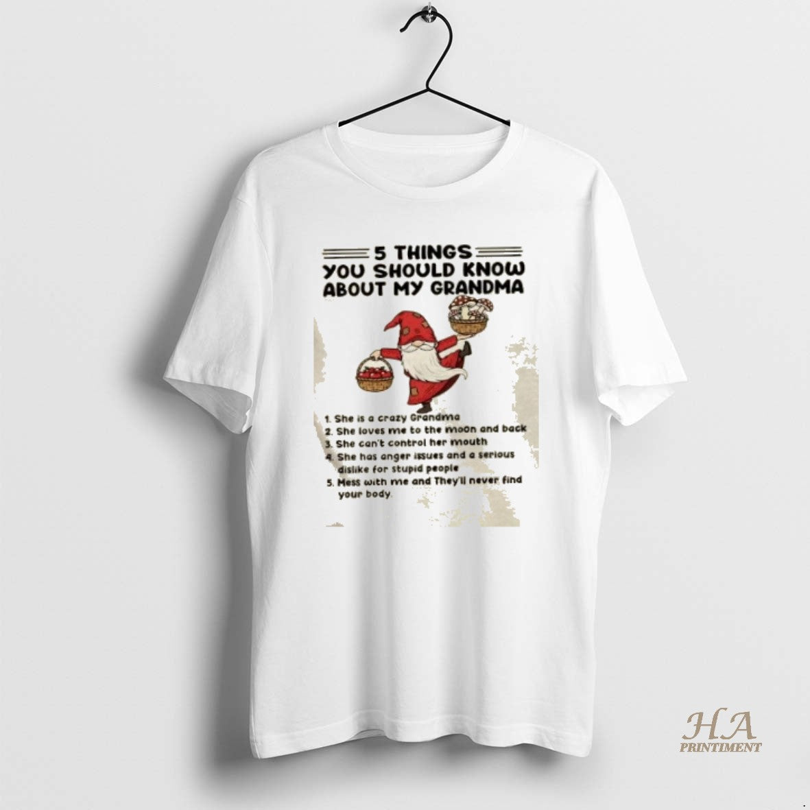 Official Gnomes 5 Things You Should Know About My Grandma T-Shirts, Hoodie, Sweatshirt | InkNestWear.com