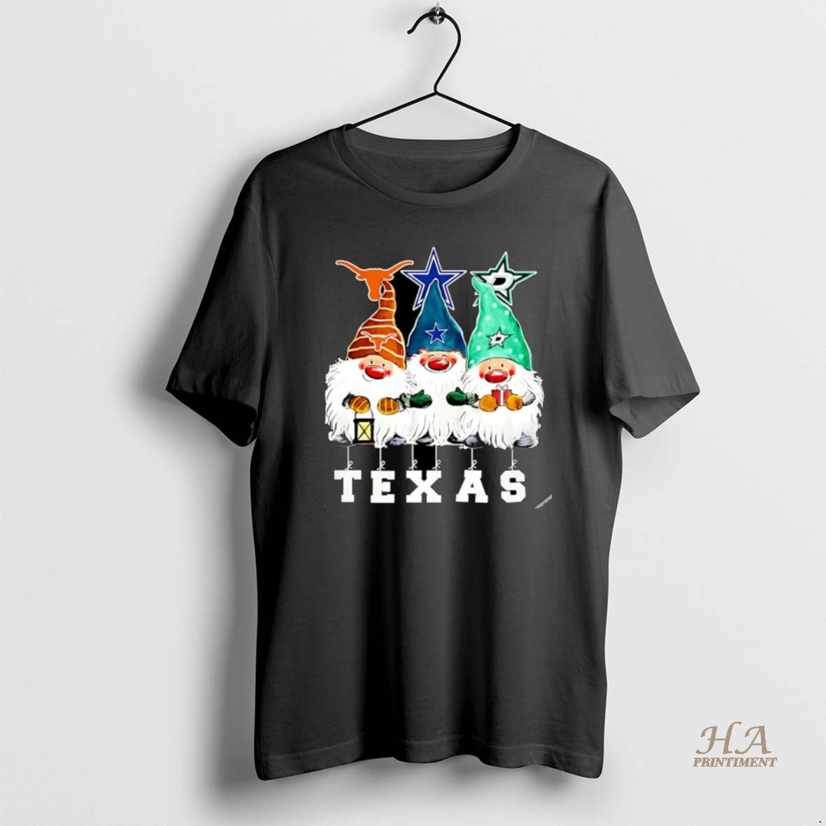 Official Gnomies Texas Longhorns Dallas Cowboys And Dallas Stars Merry Christmas Christmas T-Shirts, Hoodie, Sweatshirt