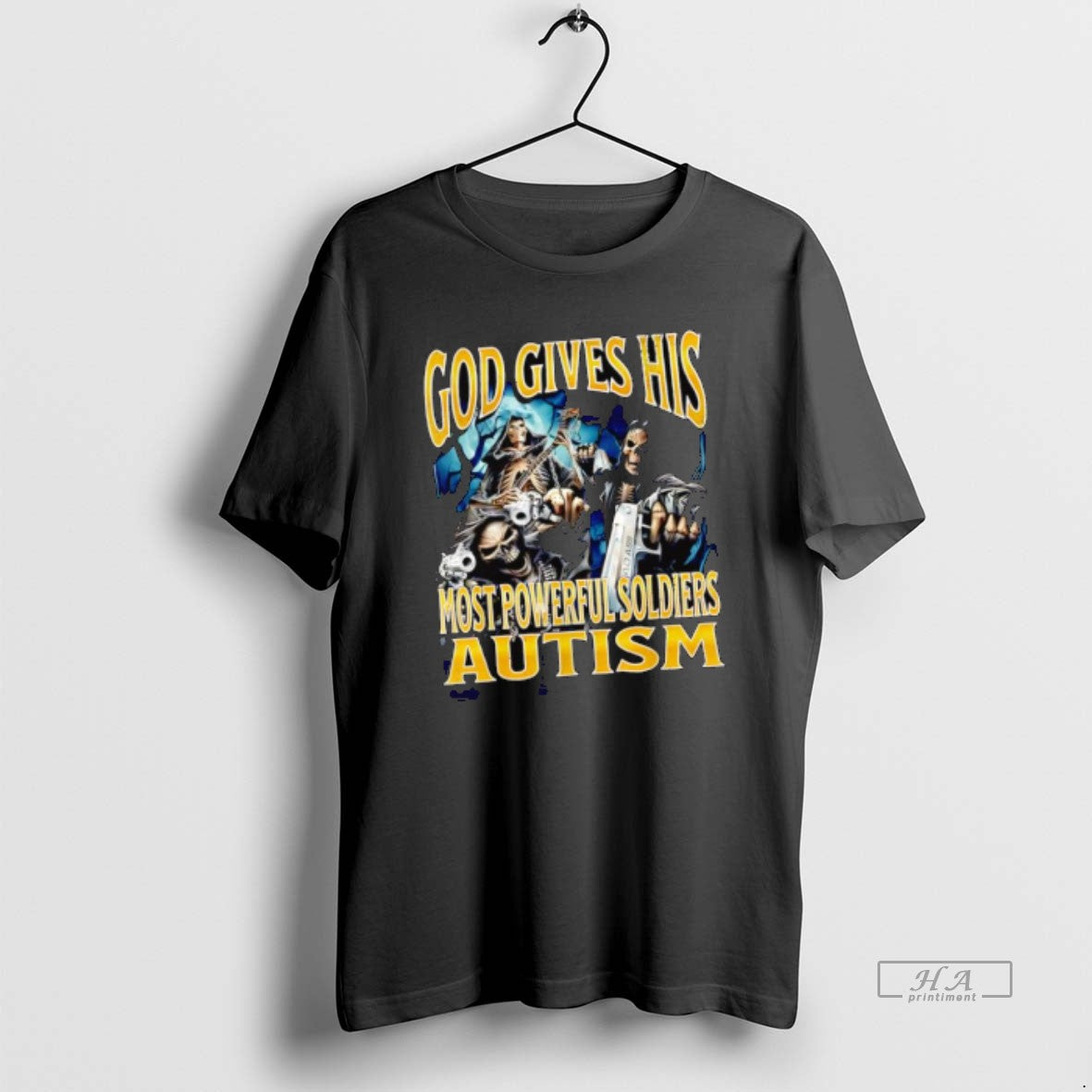 Official God Gives His Most Powerful Soldiers Autism Skeleton Graphic T-Shirts, Hoodie, Sweatshirt | InkNestWear.com