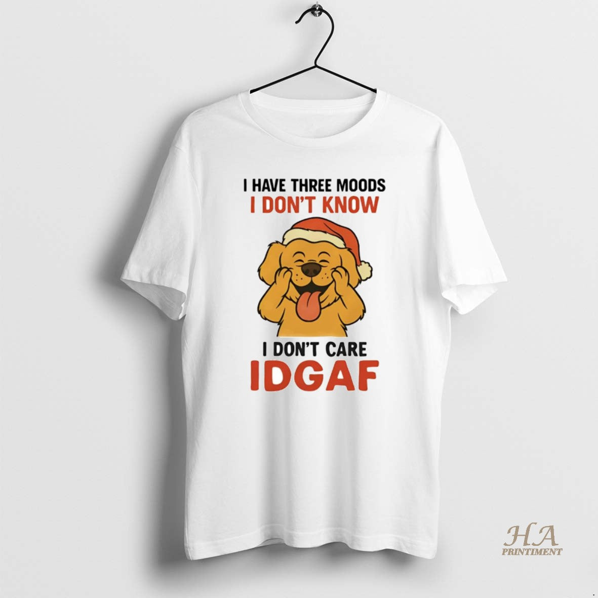 Official Golden Retriever I Have Three Moods I Dont Know I Dont Care Idgaf T-Shirts, Hoodie, Sweatshirt | InkNestWear.com