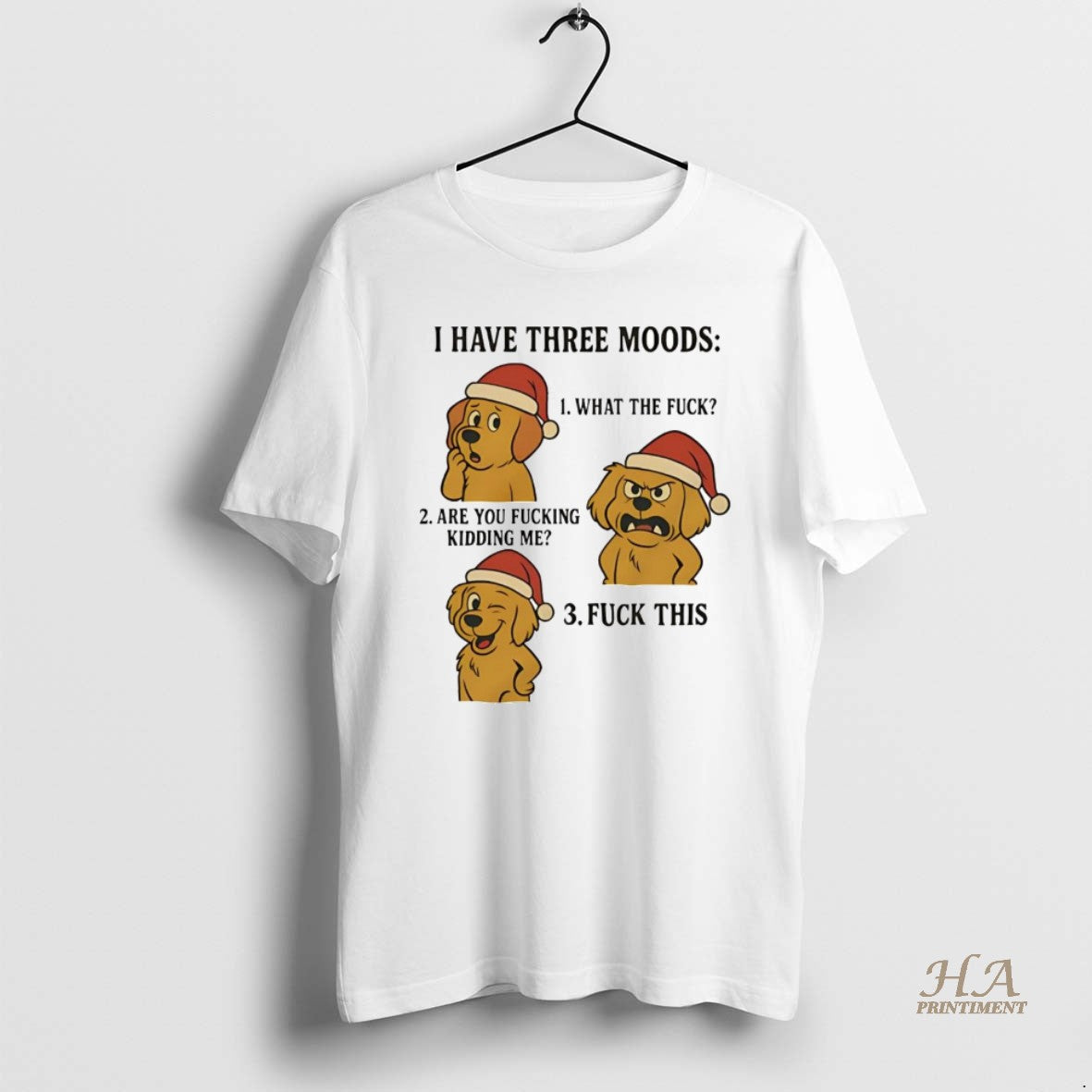 Official Golden Retriever I Have Three Moods What The Fuck And Fuck This T-Shirts, Hoodie, Sweatshirt | InkNestWear.com