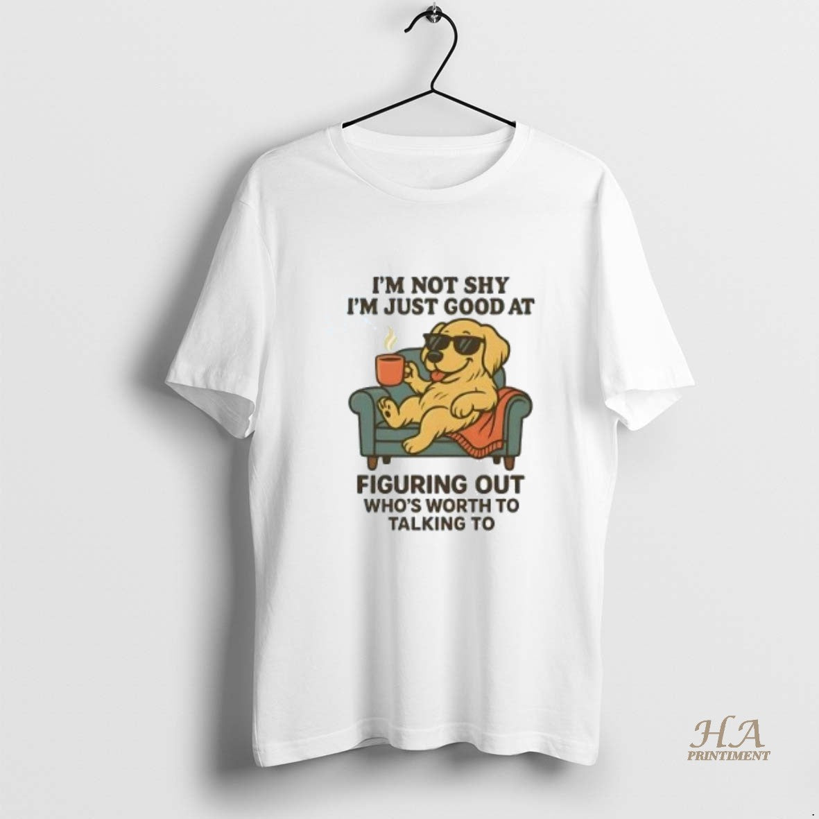 Official Golden Retriever Im Not Shy Im Just Good At Figuring Out T-Shirts, Hoodie, Sweatshirt | InkNestWear.com