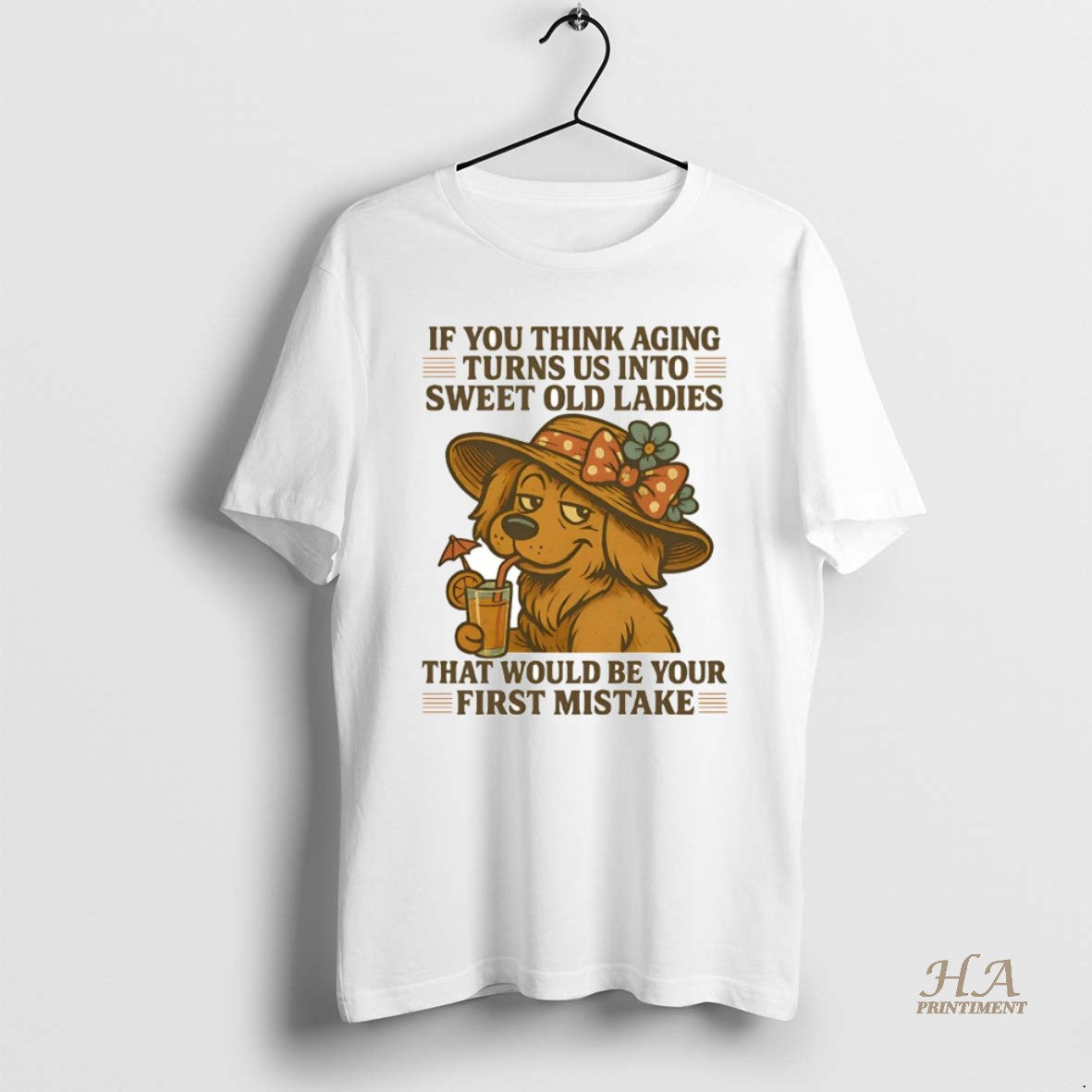 Official Golden Retriever If You Think Aging Turns Us Into Sweet Old T-Shirts, Hoodie, Sweatshirt | InkNestWear.com