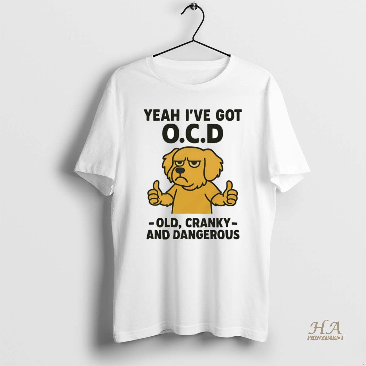 Official Golden Retriever Yeah Ive Got Ocd Old Cranky And Dangerous T-Shirts, Hoodie, Sweatshirt | InkNestWear.com