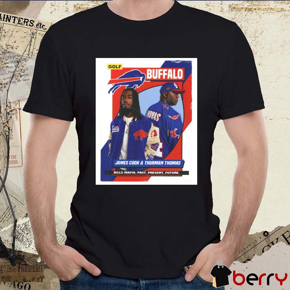 Golf Wang Buffalo Bills NFL James Cook and Thurman Thomas Bills Mafia Past Present Future Poster t-shirt