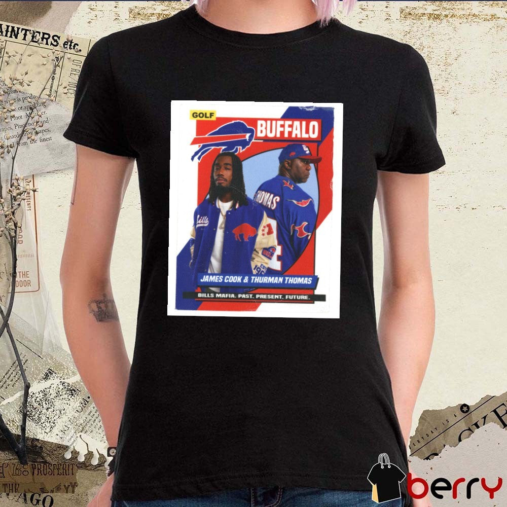 Golf Wang Buffalo Bills NFL James Cook and Thurman Thomas Bills Mafia Past Present Future Poster t-shirt