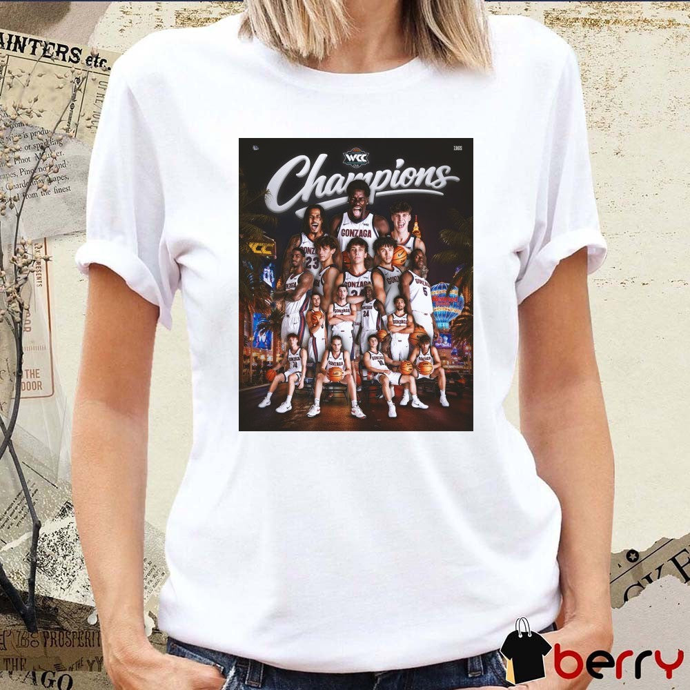 Gonzaga Bulldogs Men’s Basketball 2026 NCAA DI West Coast Conference WCC Champions Poster t-shirt