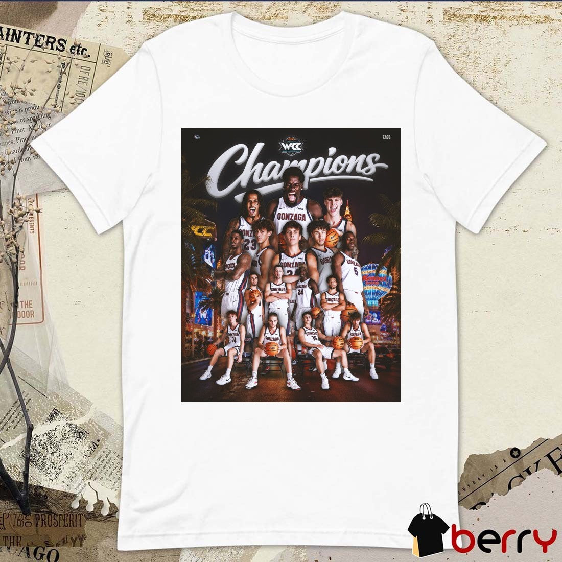 Gonzaga Bulldogs Men’s Basketball 2026 NCAA DI West Coast Conference WCC Champions Poster t-shirt