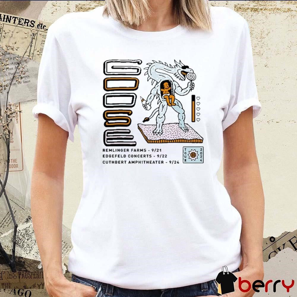 Goose Sept 2024 Tour Remlinger Farms Edgefield Concerts Cuthbert Amphitheater t-shirt