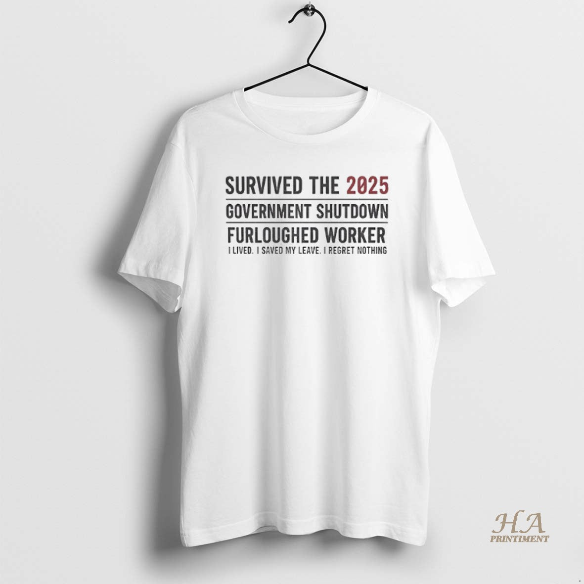 Official Government Shutdown Survivor The 2025 Furloughed Worker I Lived I Saved My Leave T-Shirts, Hoodie, Sweatshirt