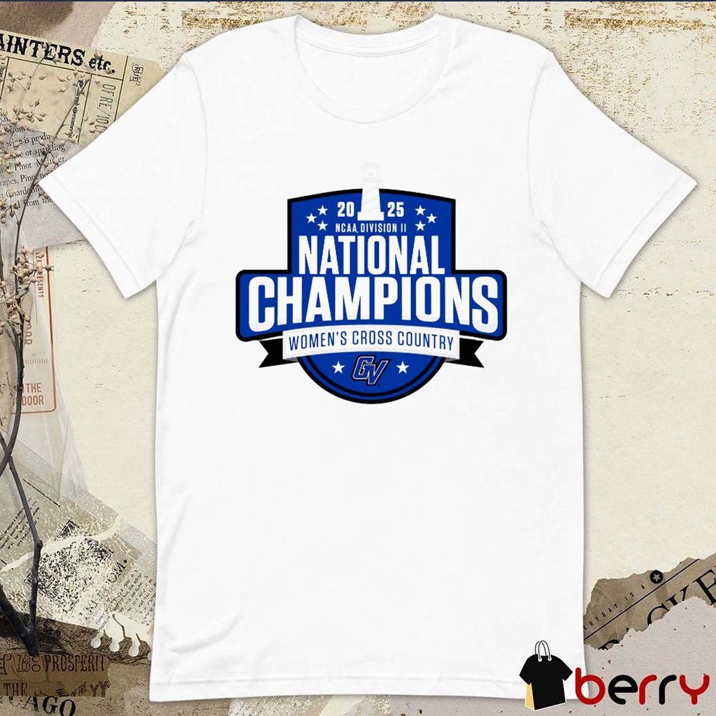 Grand Valley State Lakers 2025 NCAA Division II Women’s Cross Country National Champions Logo t-shirt