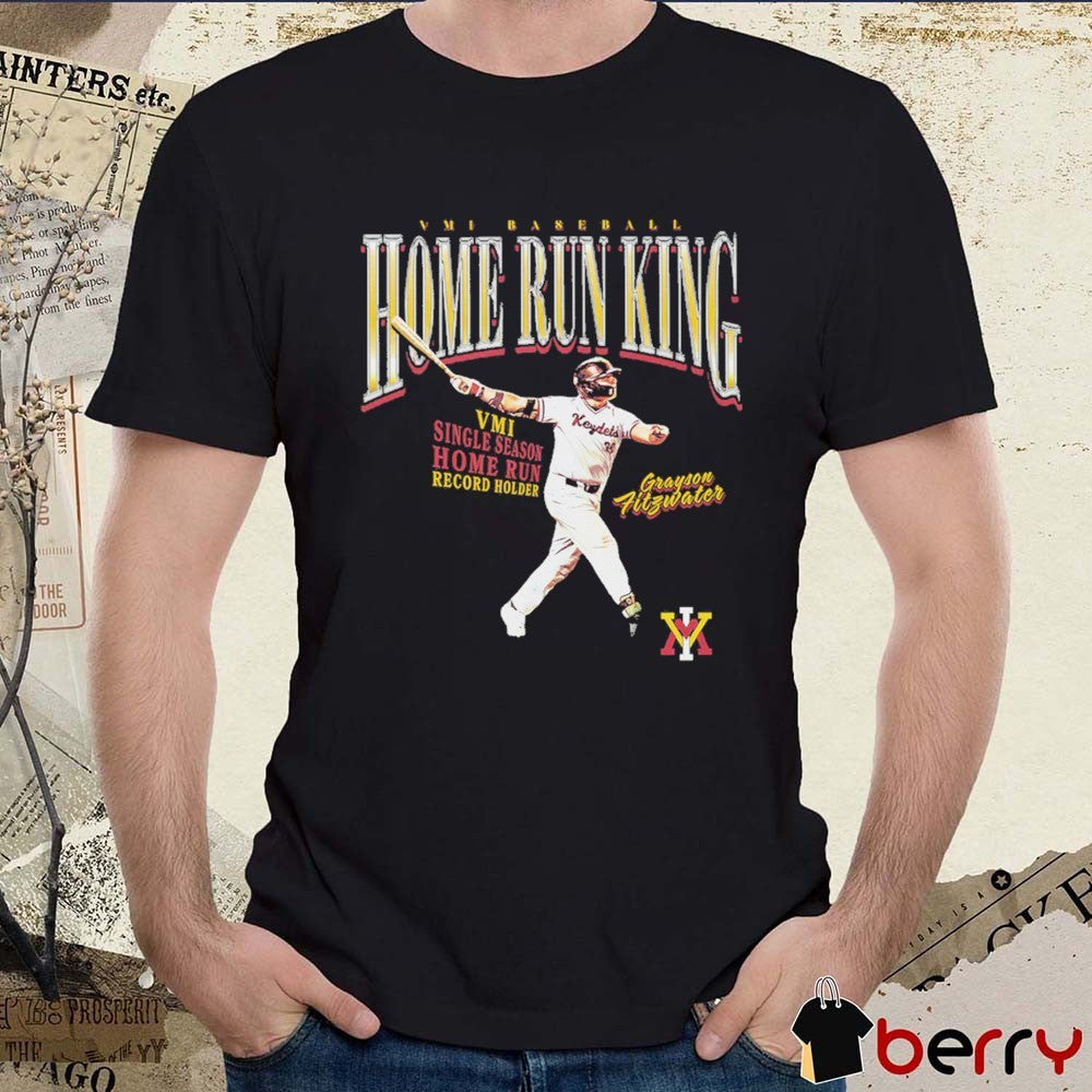 Grayson Fitzwater Home Run King VMI Single Season Home Run Record Holder VMI Baseball t-shirt