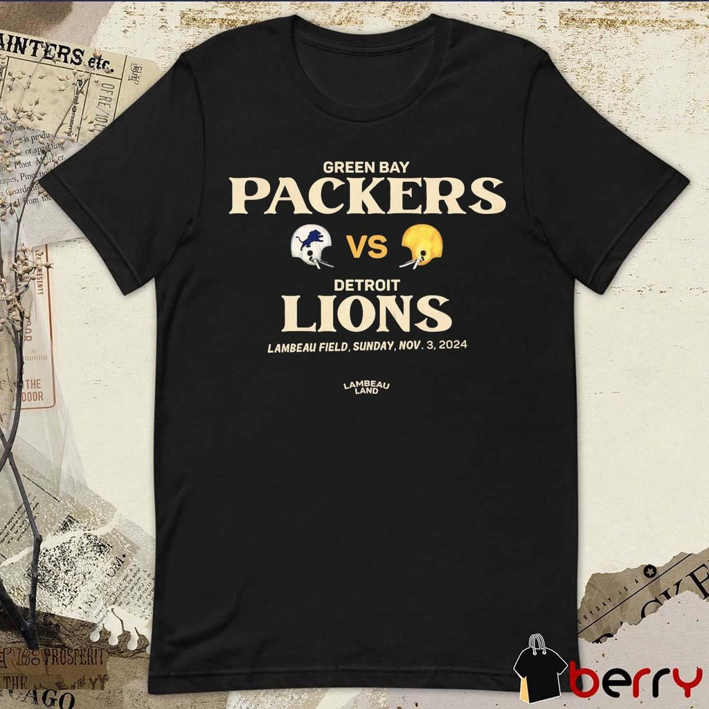 Green Bay Packers Vs Detroit Lions Lambeau Field Sunday Nov 3 2024 t-shirt