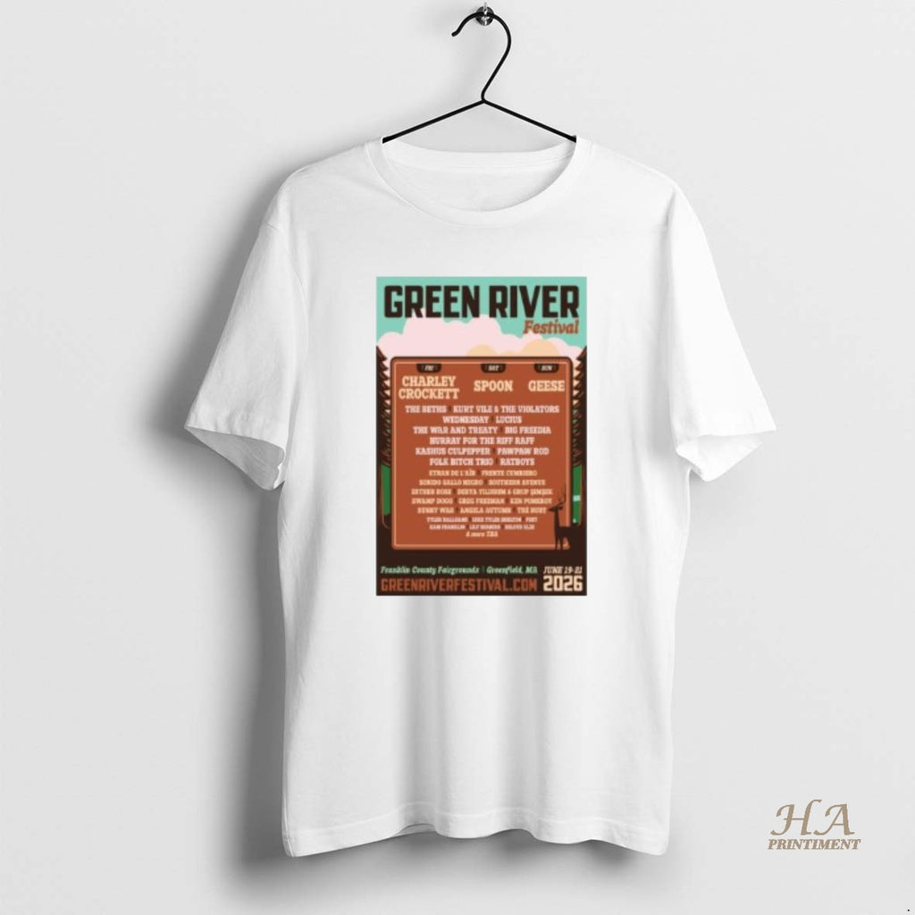 Official Green River Festival June 19 21 2026 Greenfield Ma Circle White T-Shirts, Hoodie, Sweatshirt | InkNestWear.com