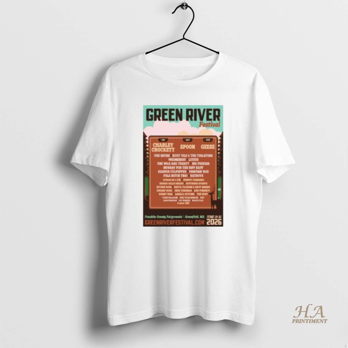 Official Green River Festival June 19 21 2026 Greenfield Ma Circle White T-Shirts, Hoodie, Sweatshirt | InkNestWear.com