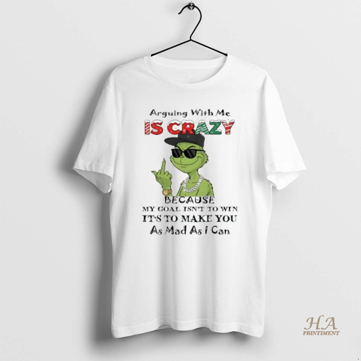 Official Grinch Arguing With Me Is Crazy Because My Goal Isnt To Win T-Shirts, Hoodie, Sweatshirt | InkNestWear.com