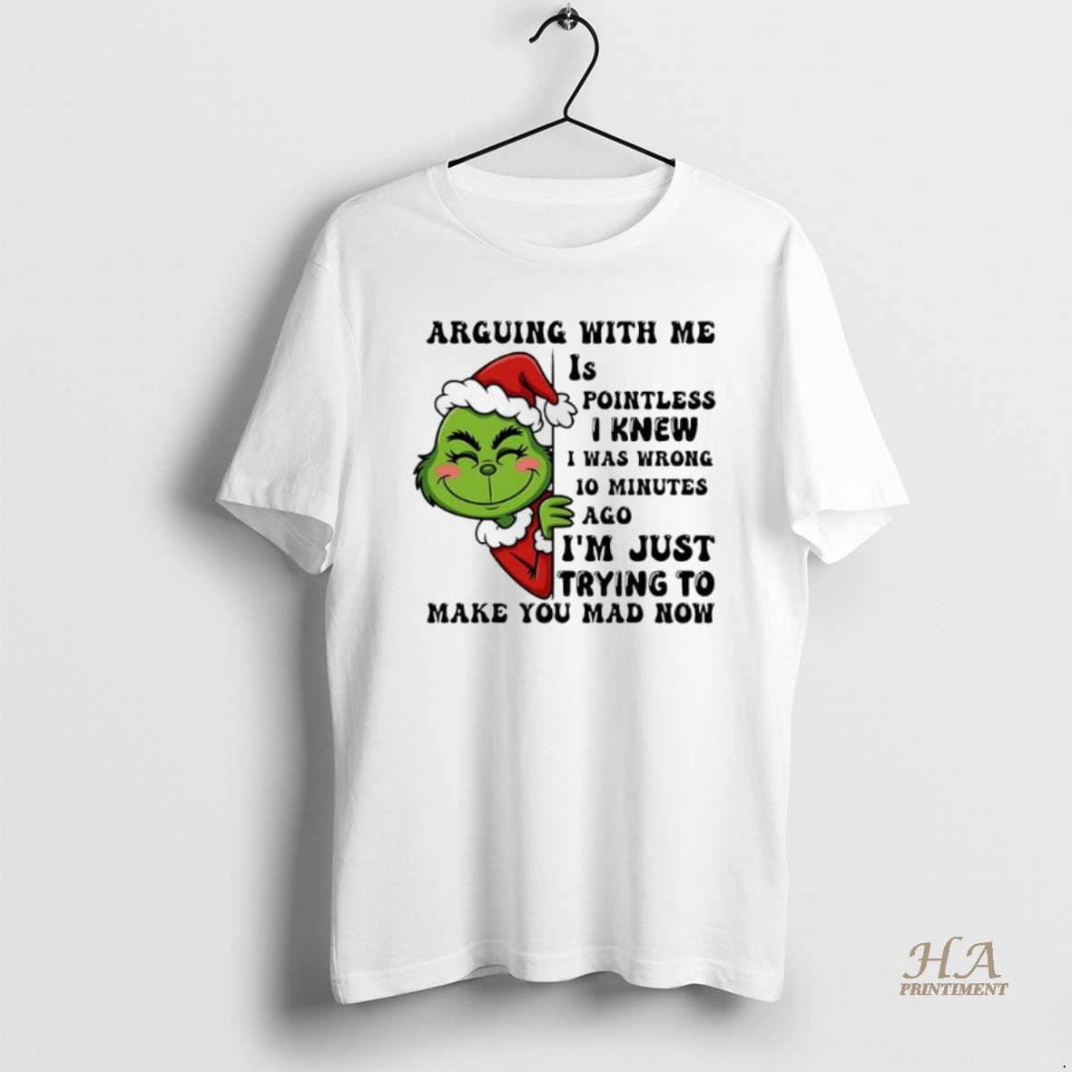 Official Grinch Christmas Arguing With Me Pointless I Knew I Was Wrong 10 Minutes Ago T-Shirts, Hoodie, Sweatshirt