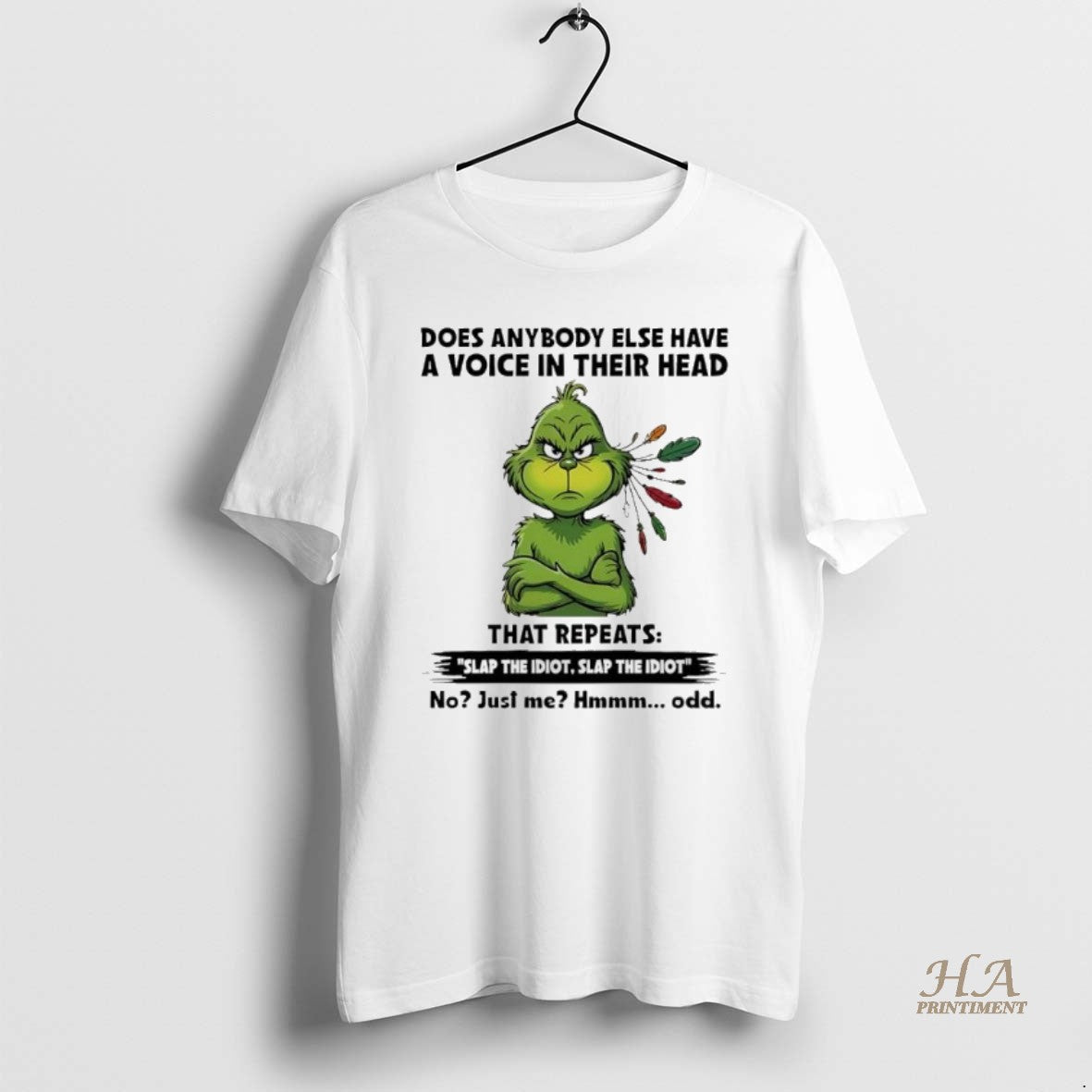 Official Grinch Christmas Does Anybody Else Have A Voice In Their Head T-Shirts, Hoodie, Sweatshirt | InkNestWear.com