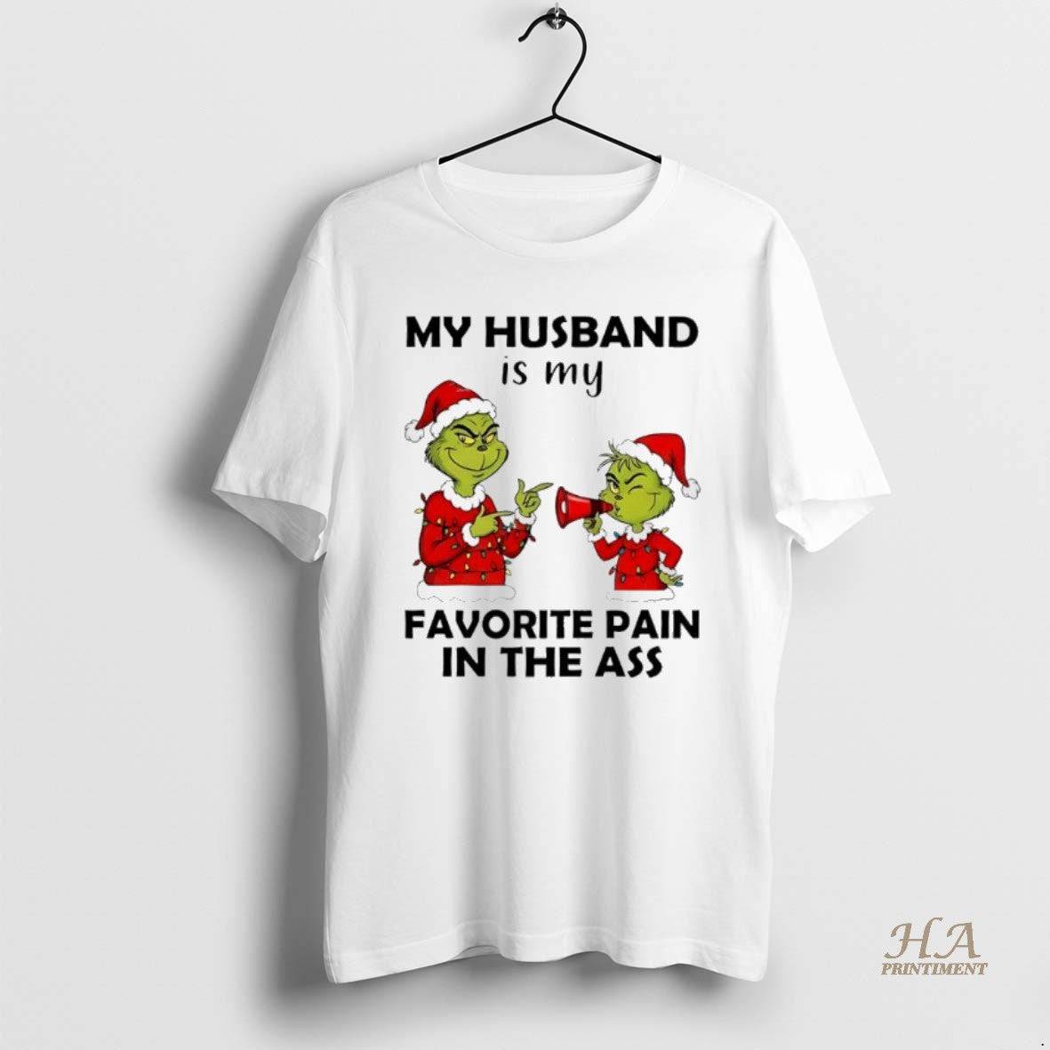 Official Grinch Christmas My Husband Is My Favorite Pain In The Ass T-Shirts, Hoodie, Sweatshirt | InkNestWear.com