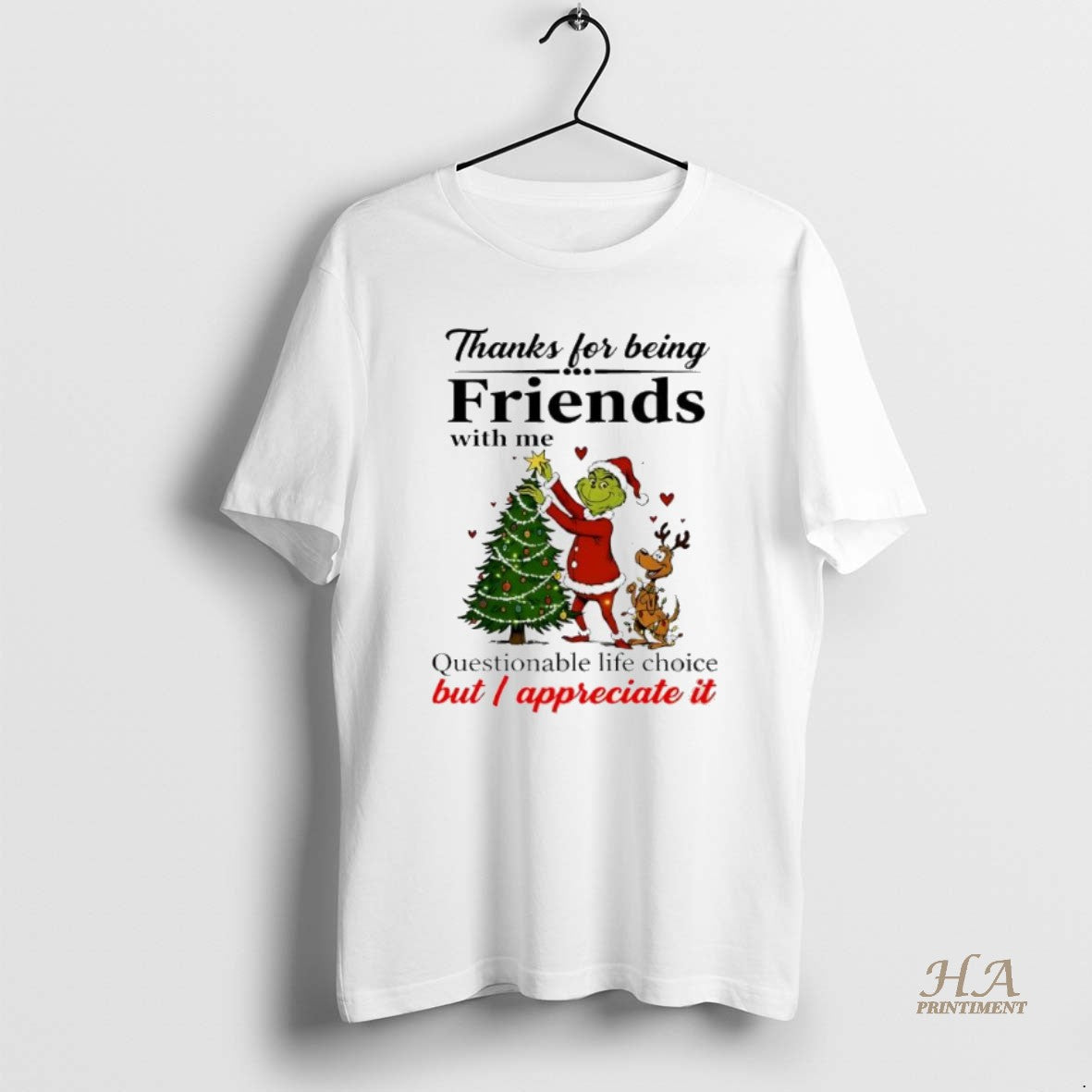 Official Grinch Christmas Thanks For Being Friends With Me T-Shirts, Hoodie, Sweatshirt | InkNestWear.com