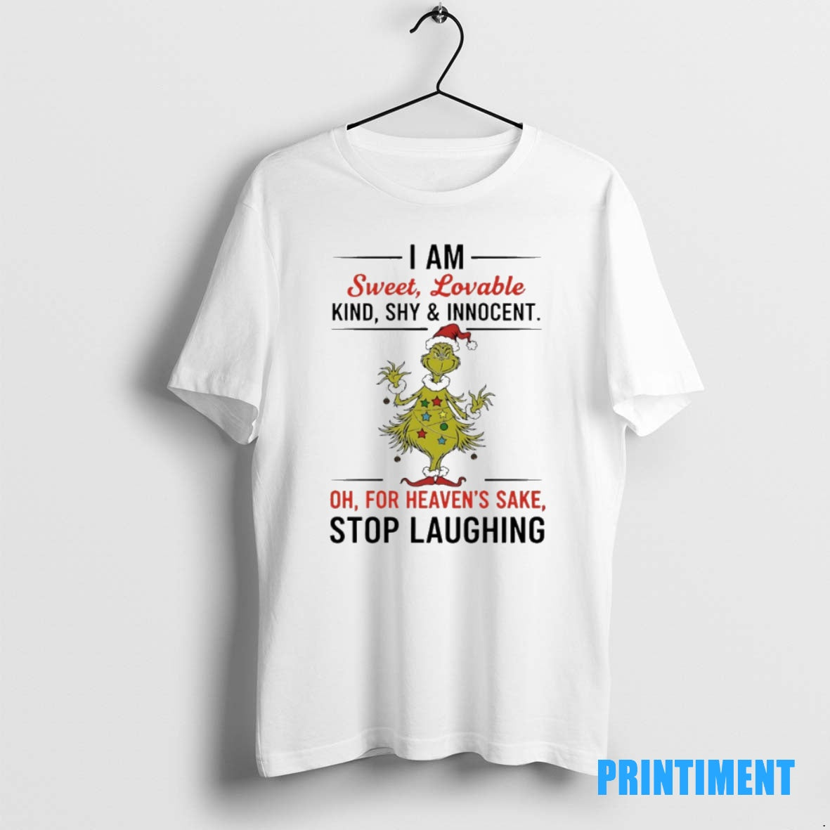 Official Grinch Christmas Tree I Am Sweet Lovable Kind Shy And Innocent For Heavens Sake T-Shirts, Hoodie, Sweatshirt