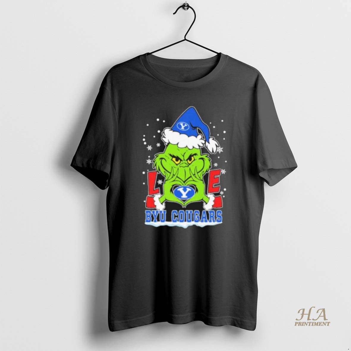 Official Grinch Hand Love Byu Cougar Christmas T-Shirts, Hoodie, Sweatshirt | InkNestWear.com