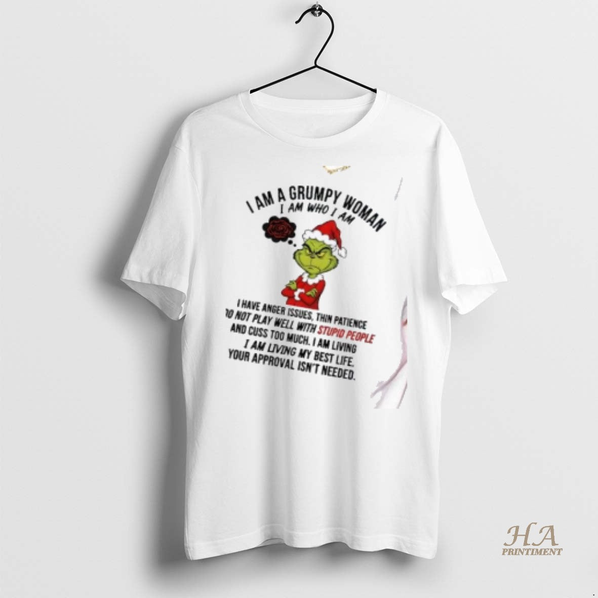 Official Grinch I Am A Grumpy Woman I Am Who I Am Thin Patience Christmas T-Shirts, Hoodie, Sweatshirt | InkNestWear.com