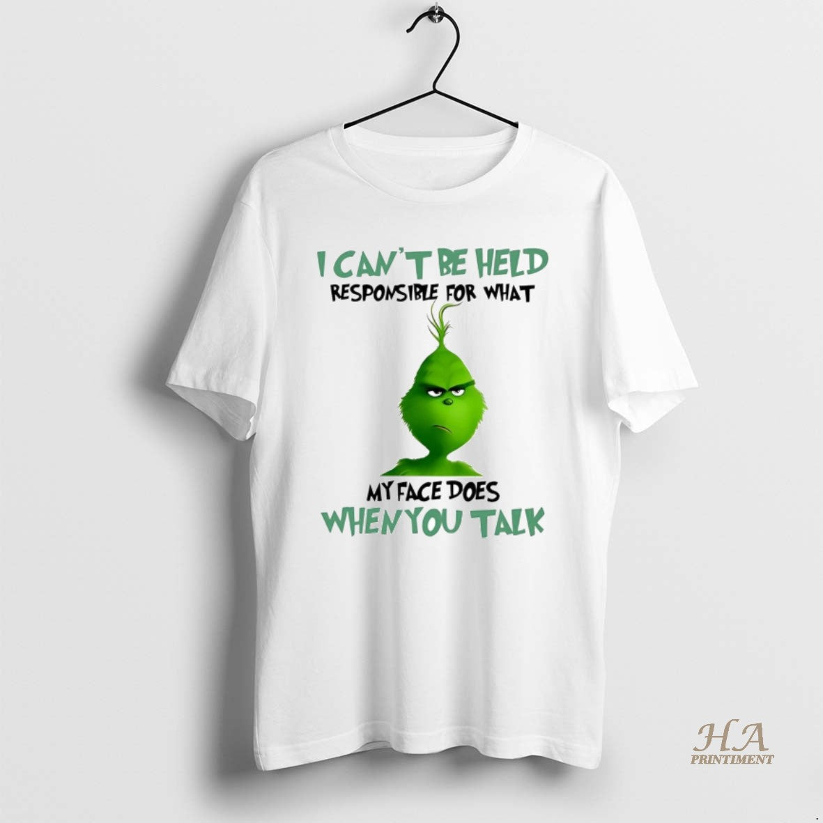 Official Grinch I Cant Be Held Responsible For What My Face Does When You Talk T-Shirts, Hoodie, Sweatshirt | InkNestWear.com