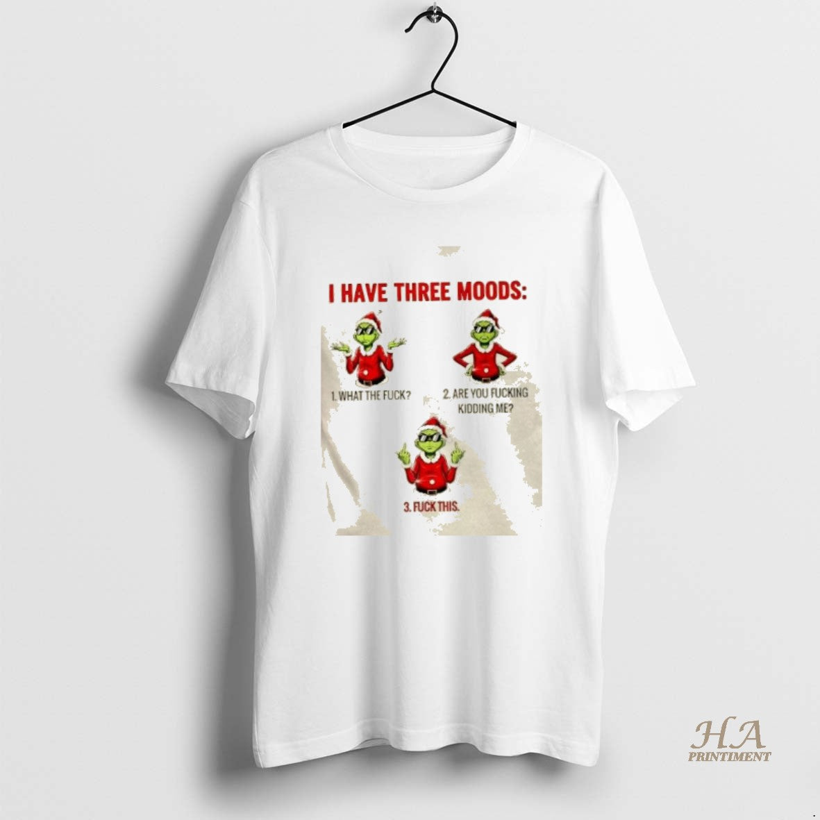 Official Grinch I Have Three Moods Christmas T-Shirts, Hoodie, Sweatshirt | InkNestWear.com