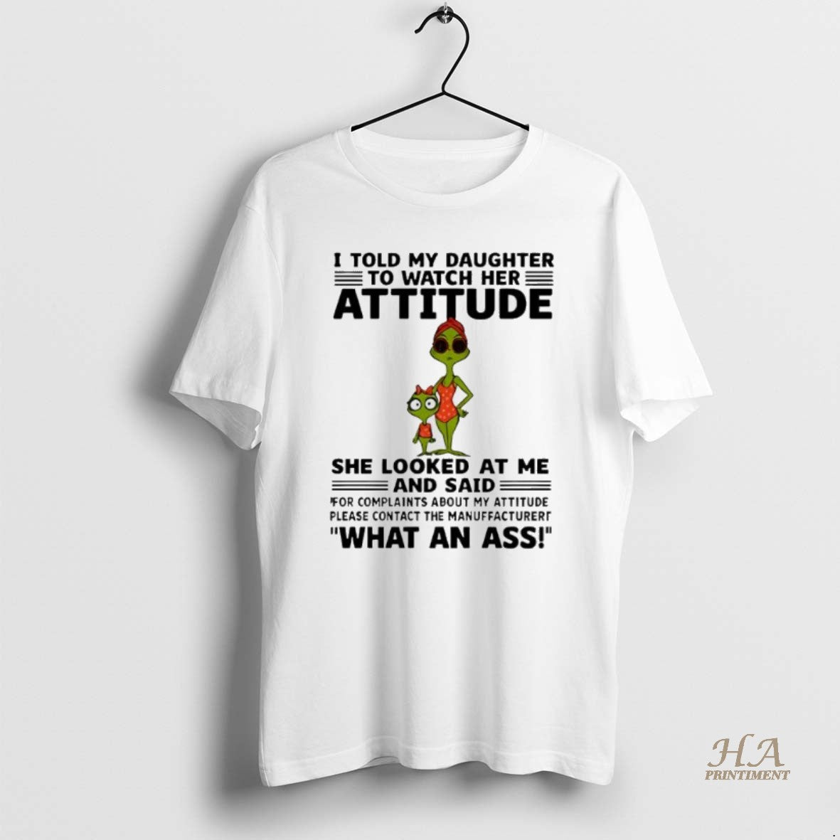 Official Grinch I Told My Daughter To Watch Her Attitude T-Shirts, Hoodie, Sweatshirt | InkNestWear.com
