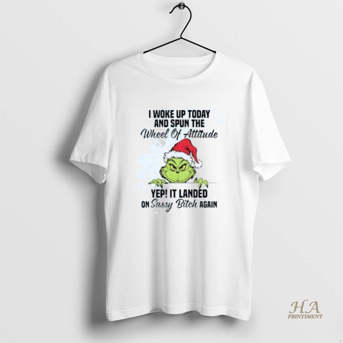 Official Grinch I Woke Up Today And Spun The Wheel Of Attitude Christmas T-Shirts, Hoodie, Sweatshirt | InkNestWear.com