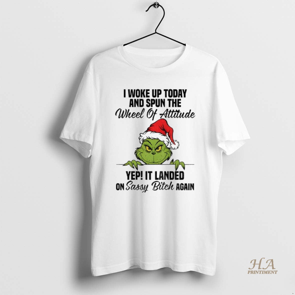 Official Grinch I Woke Up Today And Spun The Wheel Of Attitude Yep It Landed T-Shirts, Hoodie, Sweatshirt | InkNestWear.com